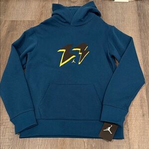 Nike Blue Hoodie with Yellow and Black Design